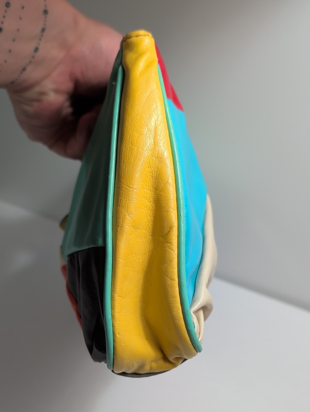 Vintage Bonita Multi-Color Patchwork Colorblock Clutch Bag - Picture 4 of 8